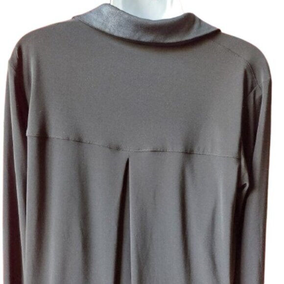 High Low Long Sleeve Black Tunic Top Size 8 - Picture 4 of 4
